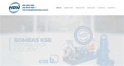 Desktop Screenshot of hdnbombas.com.br